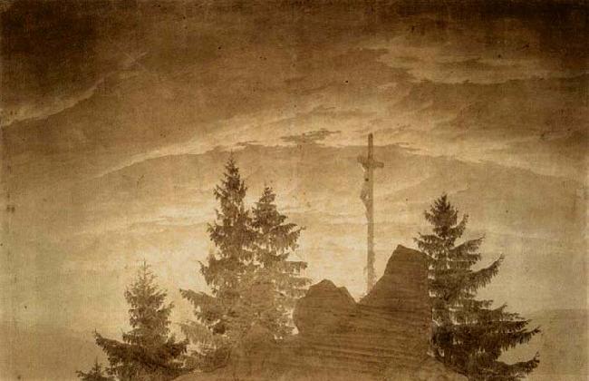 Caspar David Friedrich Cross in the Mountains France oil painting art
